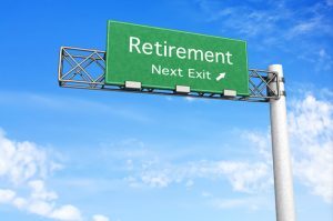 photo of a sign pointing to retirement, something seniors typically do, but some are choosing to divorce in their senior years, often called a grey divorce